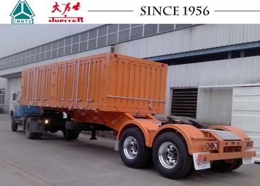 20FT/ 40FT Flatbed Container Trailers , Dropside Flatbed Tractor Trailer