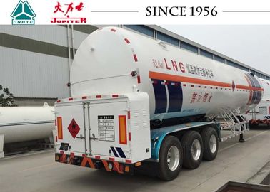 Durable 3 Axle LNG Tank Trailer Vacuum Insulation Type 30-60 M³ Capacity